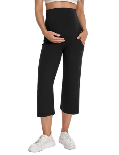 Black Maternity Pants - Front View