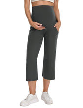 Load image into Gallery viewer, Melange Gray Maternity Pants - Front View
