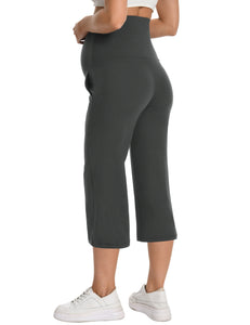 Melange Gray Maternity Pants - Back