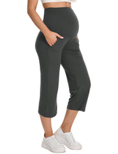 Load image into Gallery viewer, Dark Gray Maternity Pants - Side View