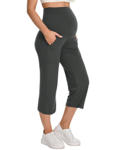 Dark Gray Maternity Pants - Side View