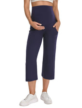 Load image into Gallery viewer, Navy Maternity Pants - Front View