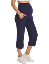 Load image into Gallery viewer, Navy Maternity Pants - Side View