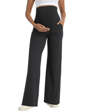 Load image into Gallery viewer, Black Maternity Pants - Front View