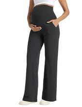 Load image into Gallery viewer, Black Maternity Pants - Side View