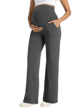Load image into Gallery viewer, Dark Gray Maternity Pants - Side View