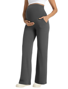 Dark Gray Maternity Pants - Side View