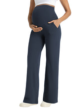 Load image into Gallery viewer, Navy Maternity Pants - Side View