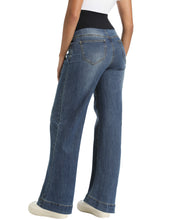Load image into Gallery viewer, Vintage Blue blue Maternity Pants - Back