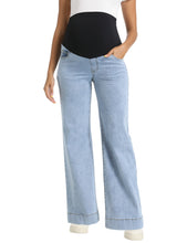 Load image into Gallery viewer, Light blue Maternity Pants - Front View