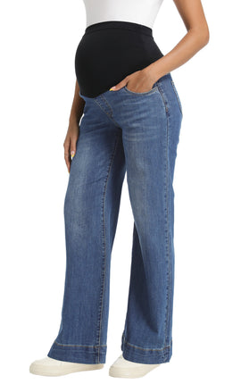 Comfort Fit Belly Wide Leg Jean