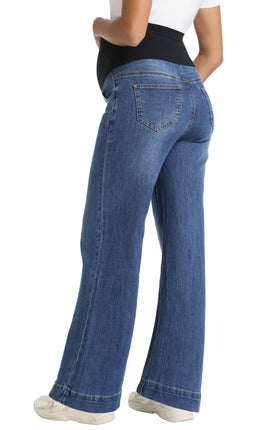Comfort Fit Belly Wide Leg Jean