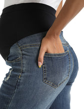 Load image into Gallery viewer, Vintage Blue Maternity Pants - Detail 2