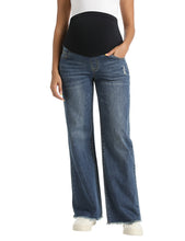 Load image into Gallery viewer, Vintage Blue Maternity Pants - Front View