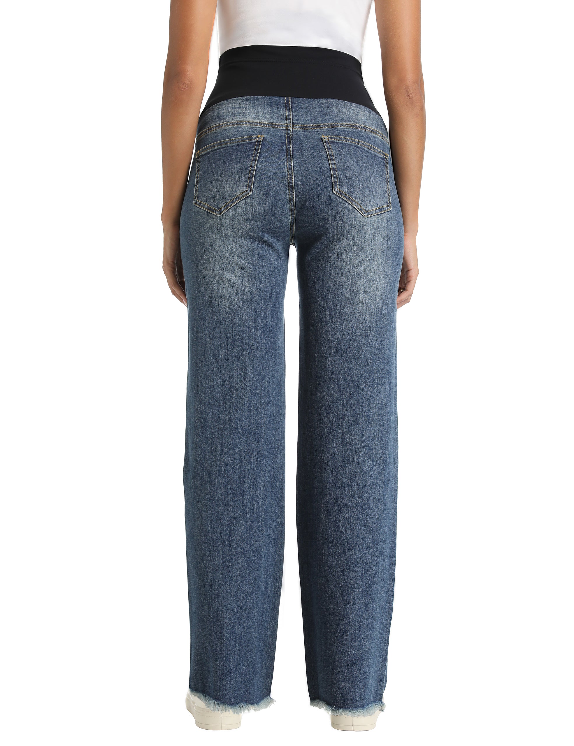 Over The Belly Straight Leg Maternity Jeans Pants