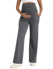 Load image into Gallery viewer, Dark Gray Maternity Pants - Front View
