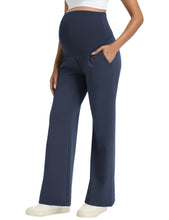 Load image into Gallery viewer, Navy Maternity Pants - Side View