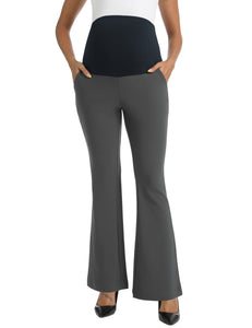 Gray Maternity Pants - Front View