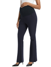 Load image into Gallery viewer, Navy Maternity Pants - Side View