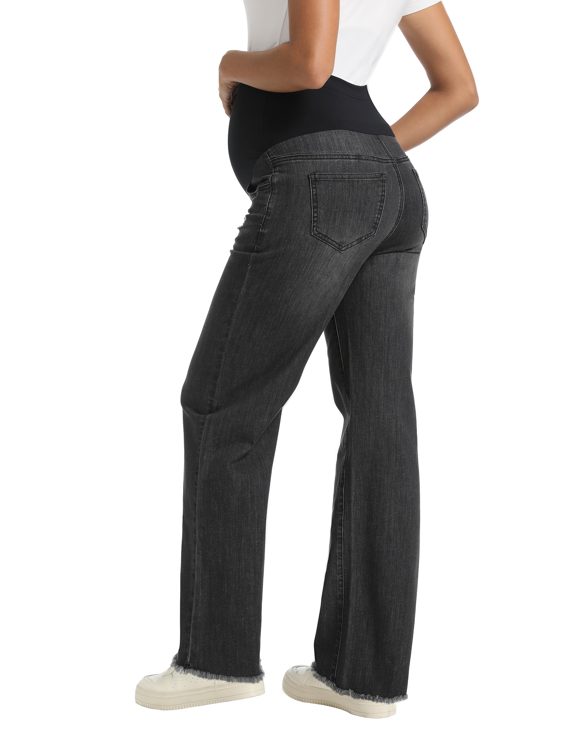 Over The Belly Straight Leg Maternity Jeans Pants