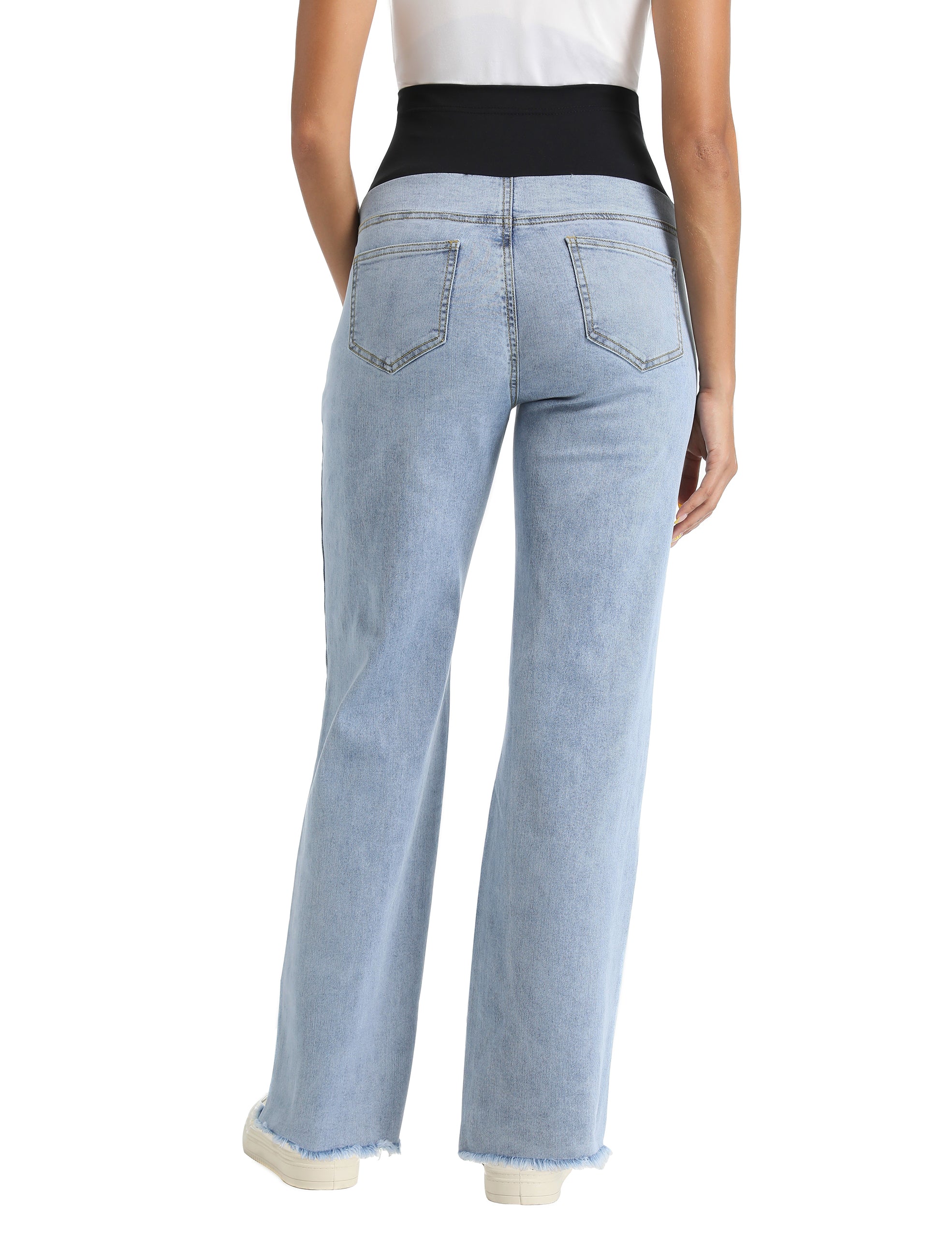 Over The Belly Straight Leg Maternity Jeans Pants