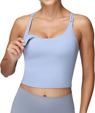 Load image into Gallery viewer, Breastfeeding Nursing Tank Tops  with Built in Bra