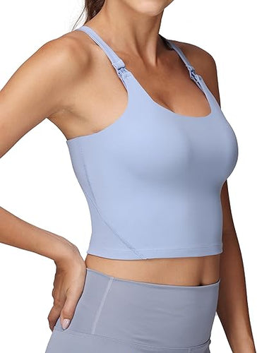 Breastfeeding | Maternity Y-Back Racerback Sports Nursing Tank Tops With Bras