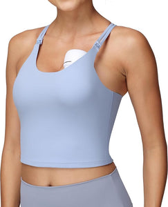 Breastfeeding Nursing Tank Tops  with Built in Bra