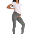Melange_Gray_Maternity_Leggings_comfort_fit