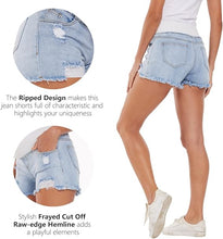 Load image into Gallery viewer, Maternity Ripped Distressed Denim Shorts