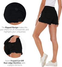 Load image into Gallery viewer, Maternity Ripped Distressed Denim Shorts