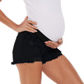 Black_comfort_fit_belly_ripped_denim_short