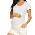 White_foucome_ripped_denim_shorts_for_moms_comfort_fit