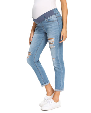 Light_Blue_Maternity_Jeans_Pant_side_view