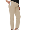 Beige_Maternity_Support_Belly_Work_Pants_Side_View