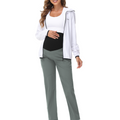 Gray_Maternity_Support_Belly_Work_Pants_Front_Comfort