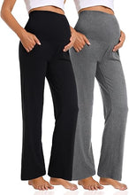 Load image into Gallery viewer, Wide Leg Pockets Cozy Maternity Pants