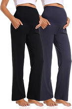 Load image into Gallery viewer, Wide Leg Pockets Cozy Maternity Pants