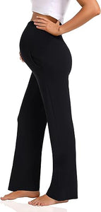 Wide Leg Pockets Cozy Maternity Pants