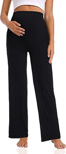 Wide Leg Pockets Cozy Maternity Pants