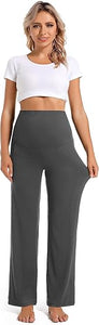 Wide Leg Pockets Cozy Maternity Pants