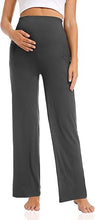 Load image into Gallery viewer, Wide Leg Pockets Cozy Maternity Pants