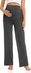 Wide Leg Pockets Cozy Maternity Pants