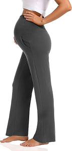 Wide Leg Pockets Cozy Maternity Pants