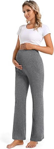 Wide Leg Pockets Cozy Maternity Pants