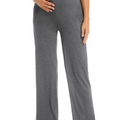 Black_Melange_Gray_Wide_leg_Pants_Front_View