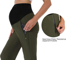 Load image into Gallery viewer, Quick Dry Zipper Pockets Scrub Maternity Joggers Pants
