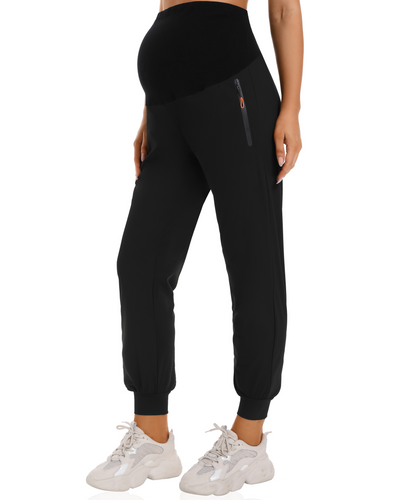 Foucome Maternity Joggers with Zipper Pockets