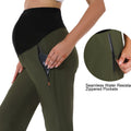Green_Maternity_Pants_with_zipper_pockets