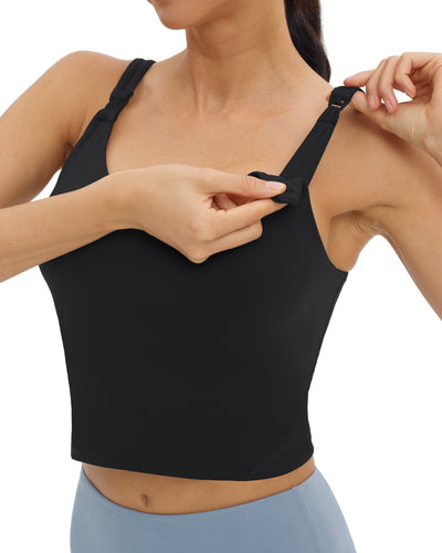 Foucome Nursing Sports Tank Top with Built-In Bra